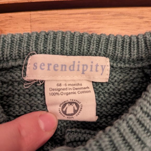 Serendipity Org Cotton Baby Cardigan 6 months - Picture 2 of 2
